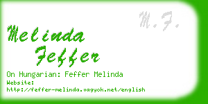 melinda feffer business card